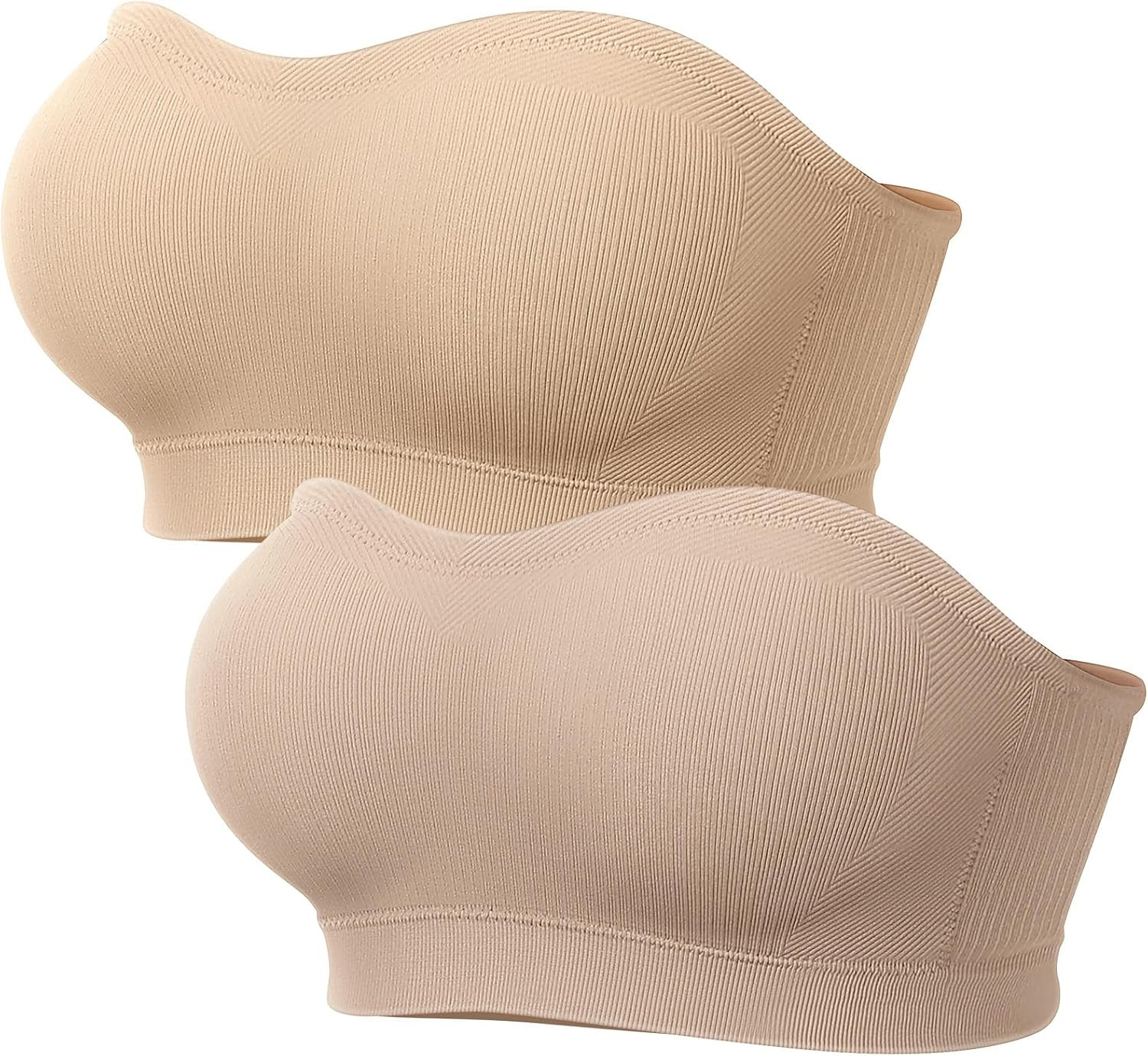 LetsJoli Push Up Strapless Bras for Women Supportive Bandeau Bra Non Slip Wireless No Underwire Padded Tube Bra | Amazon (US)