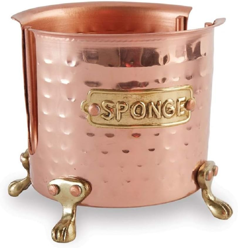 Mud Pie Kitchen Sponge Holder Caddy, Copper | Amazon (US)