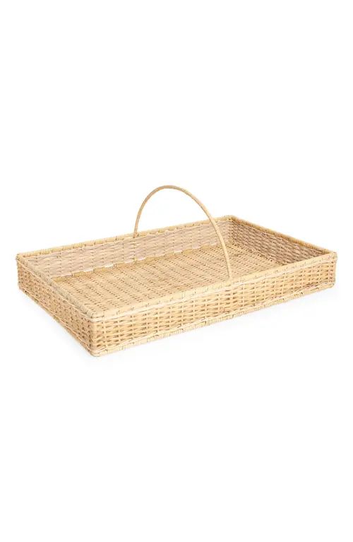 Rachel Parcell Large Wicker Tray in Natural at Nordstrom | Nordstrom