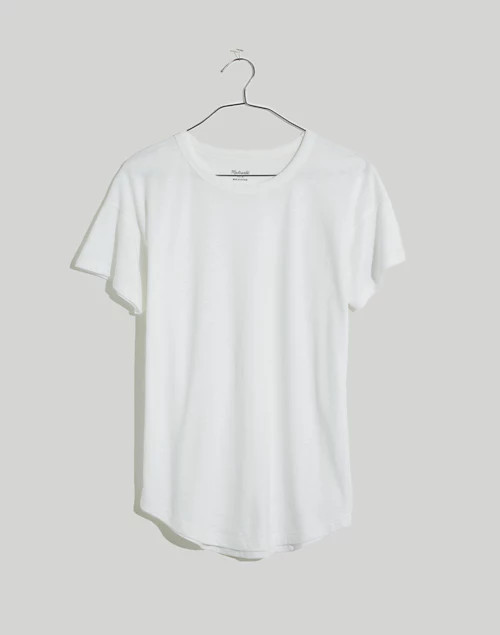 Plus Whisper Cotton Rib-Crewneck Tee | Madewell