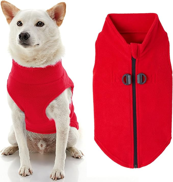 Gooby Zip Up Fleece Dog Sweater - Warm Pullover Fleece Step-in Dog Jacket Winter Small Dog Sweate... | Amazon (US)