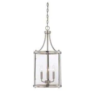 The Gray Barn Nore Valley 3-light Satin Nickel Lantern - N/A | Bed Bath & Beyond