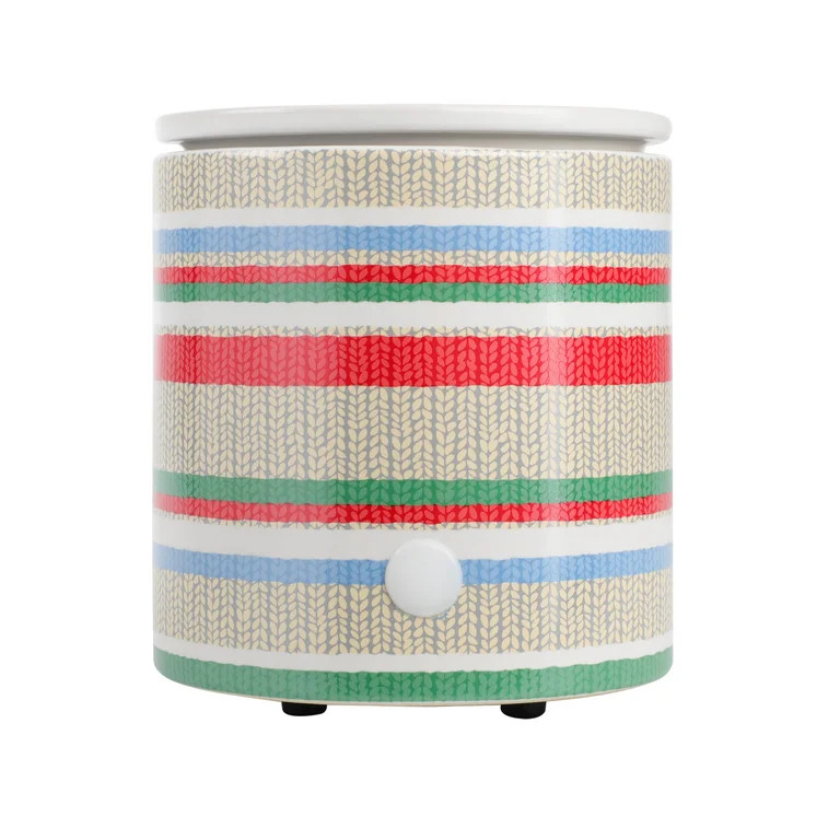 Mainstays Sweater Stripes Full Size Ceramic Fragrance Wax Melt Warmer | Walmart (US)