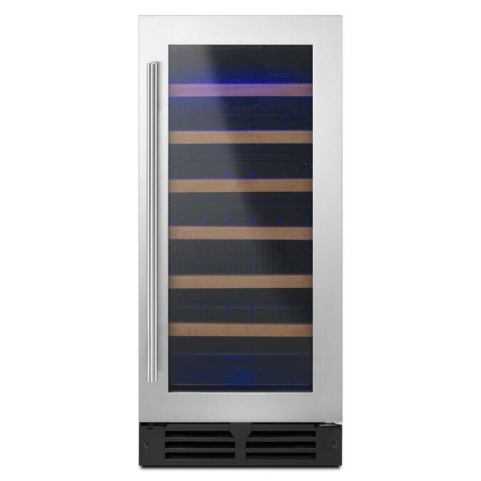 Whirlpool 34-Bottle Capacity Black-on-Stainless Wine Chiller Lowes.com | Lowe's