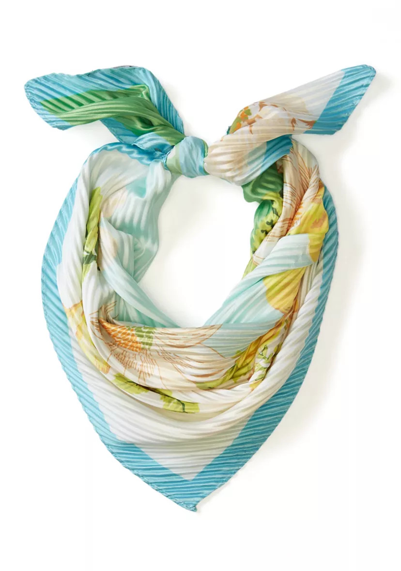 Sunshine Garden Pleated Diamond Scarf | Belk