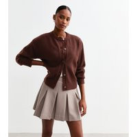 Women's Burgundy Soft Knit Crew Neck Cardigan New Look | New Look (UK)