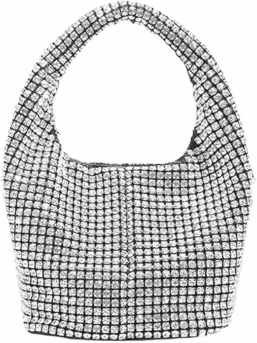 DJBM Women Full Diamonds Bucket Handbag Rhinestone Clutch Purse Evening Clutch for Women Party Pr... | Amazon (US)