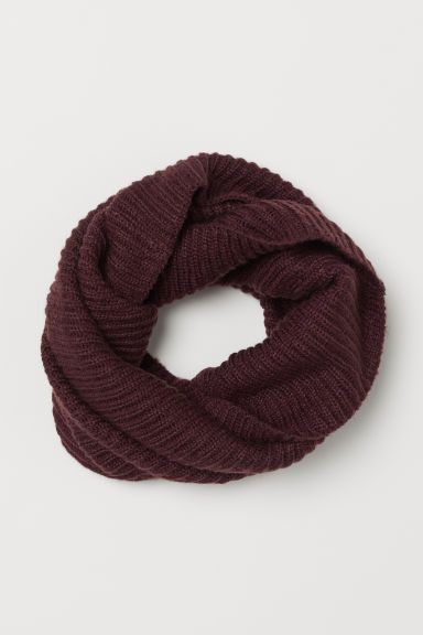 H & M - Rib-knit Tube Scarf - Red | H&M (US + CA)