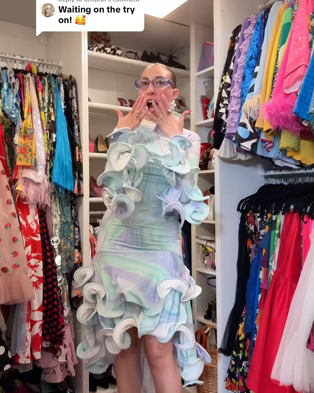 Obsessing over this stunning handmade oversized ruffle dress and matching socks combo 🩵💜🫟

#LTKootd #LTKgrwm #LTKdayinmylife