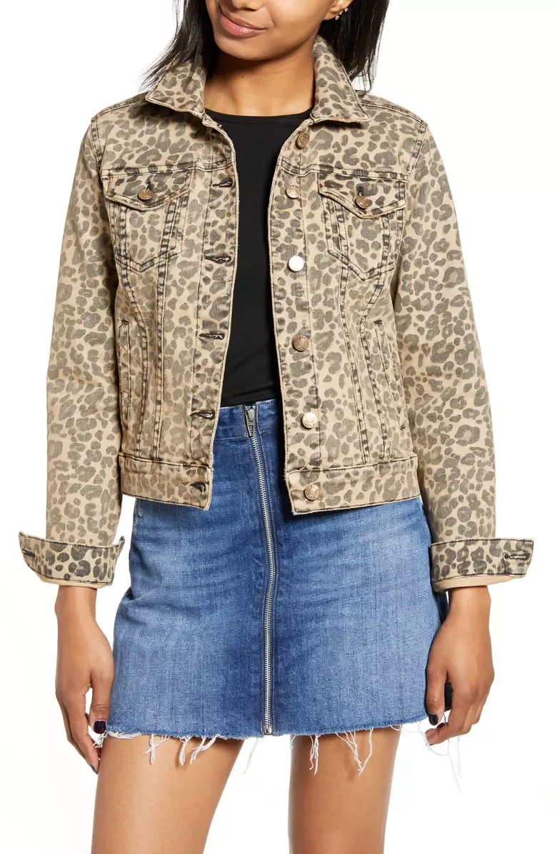 Colbey Leopard Print Denim Jacket curated on LTK