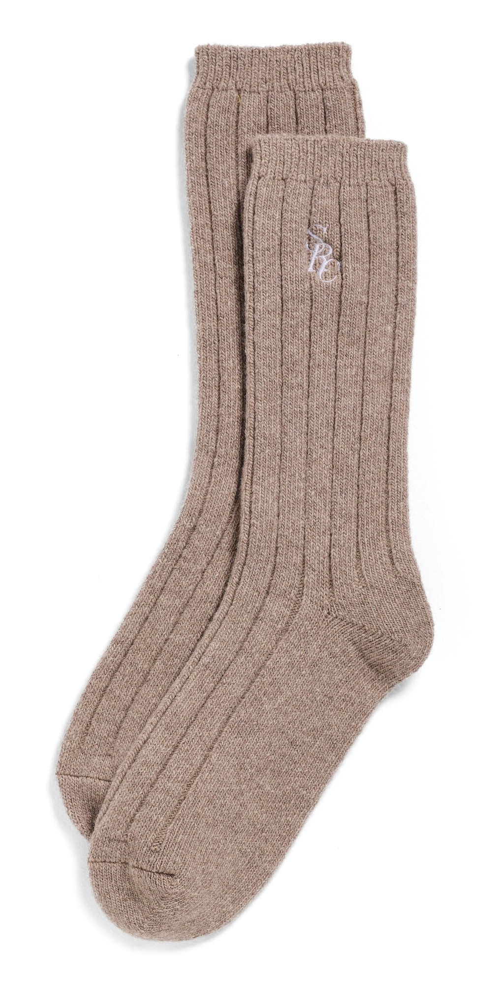 Sporty & Rich SRC Cashmere Socks Tapioca One Size | Shopbop