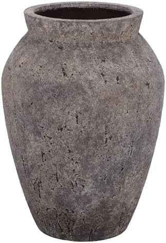 SAFAVIEH Outdoor - Bolton Large Planter Pot with Drainage - Antique Brown Ficonstone Cement - Wea... | Amazon (US)