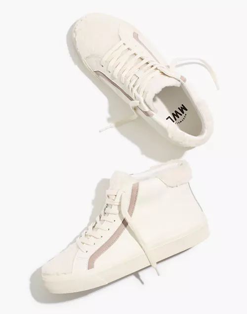 Sidewalk High-Top Sneakers in Leather: Sherpa Edition | Madewell
