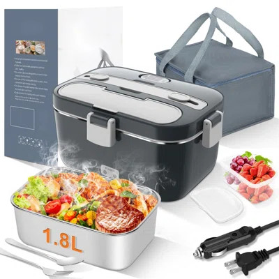 Electric Lunch Box Food Warmer: 100W Heated Lunch Box For Adults, 1.8L Portable Fast Heating Lunchbox Food Heater For Car, Truck, Work, Travel, Elctri | Wayfair North America