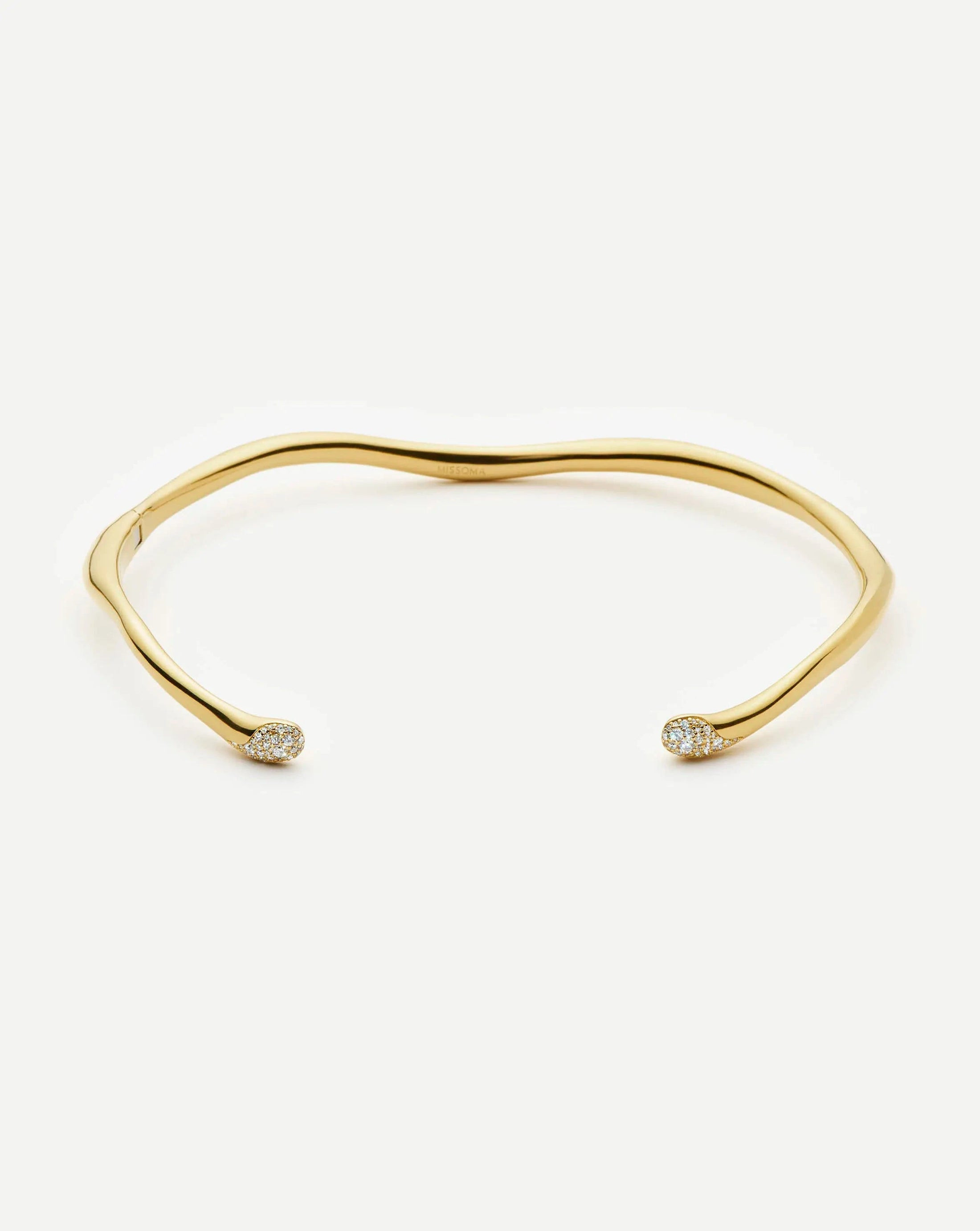 Molten Snow Torque Statement Necklace | 18ct Gold Plated Necklaces | Missoma UK