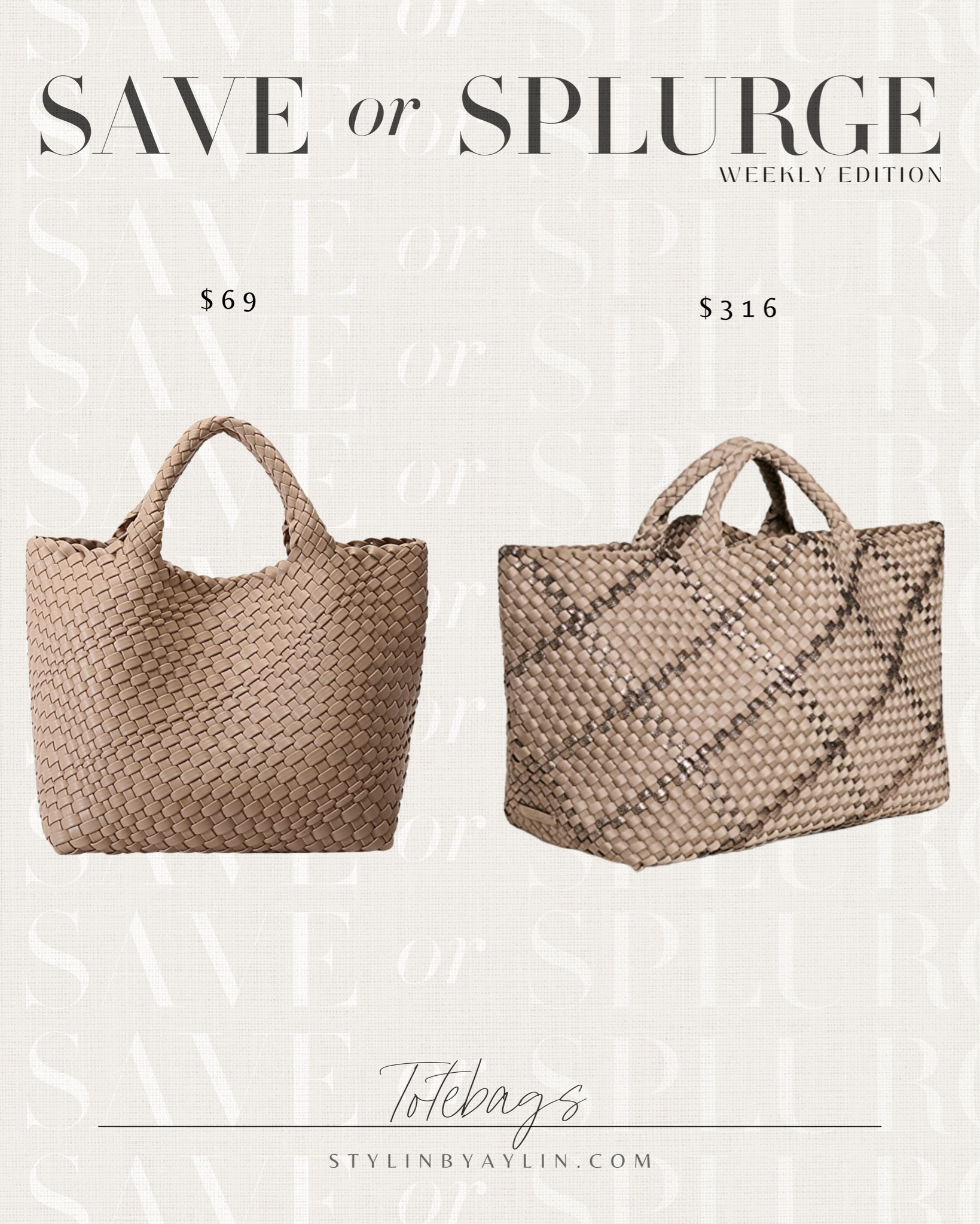 Save vs. Splurge tote bags #stylinbyaylin

#LTKitbag #LTKGiftGuide #LTKunder100