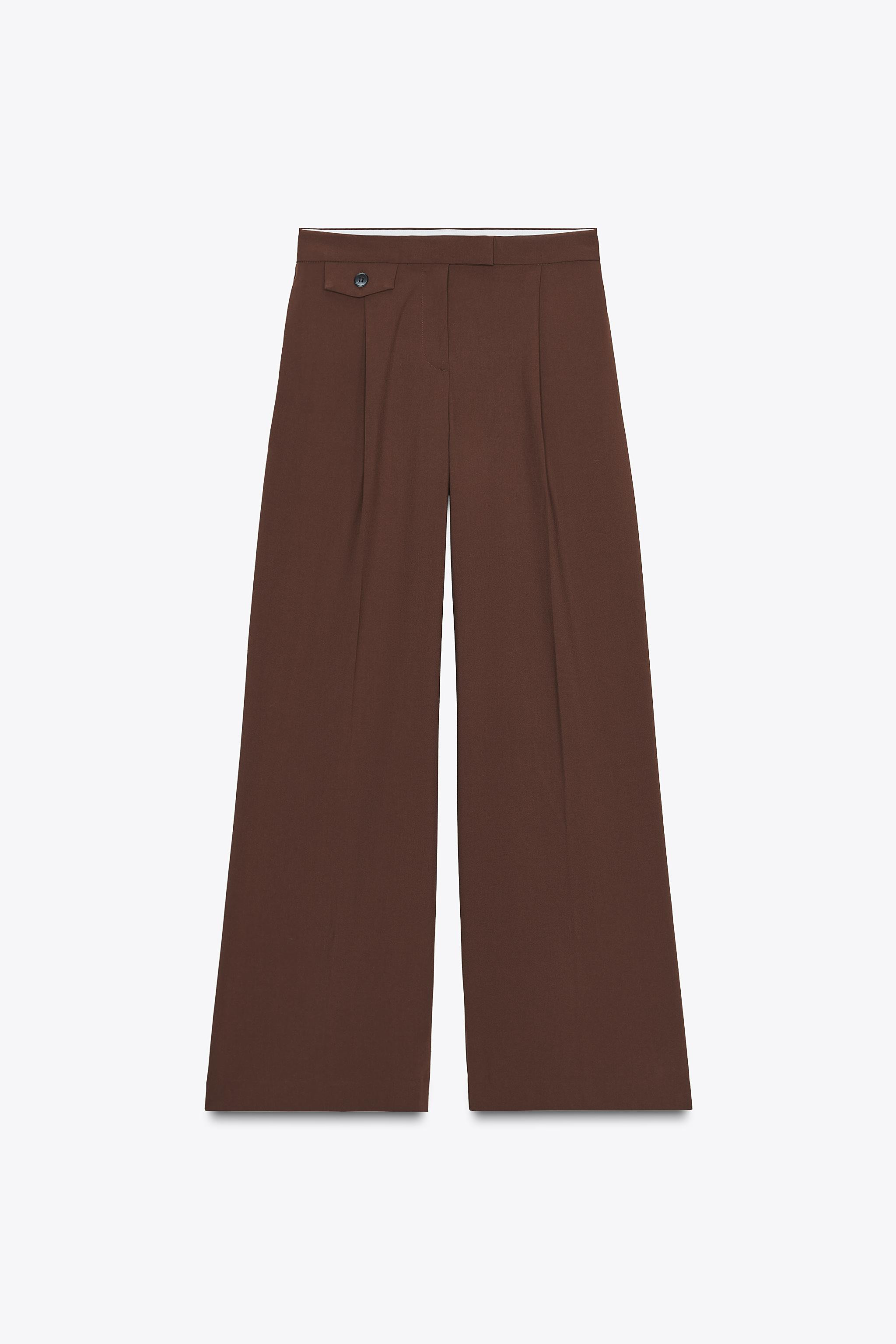 PLEATED WIDE LEG PANTS | Zara US
