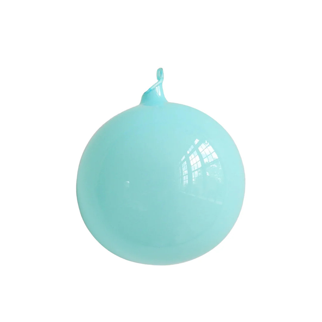 Translucent Turquoise Bauble Ornament | Pink Antlers