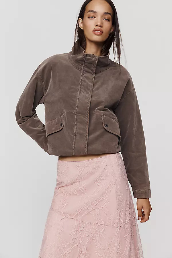 Corduroy Funnel-Neck Jacket | Anthropologie (US)