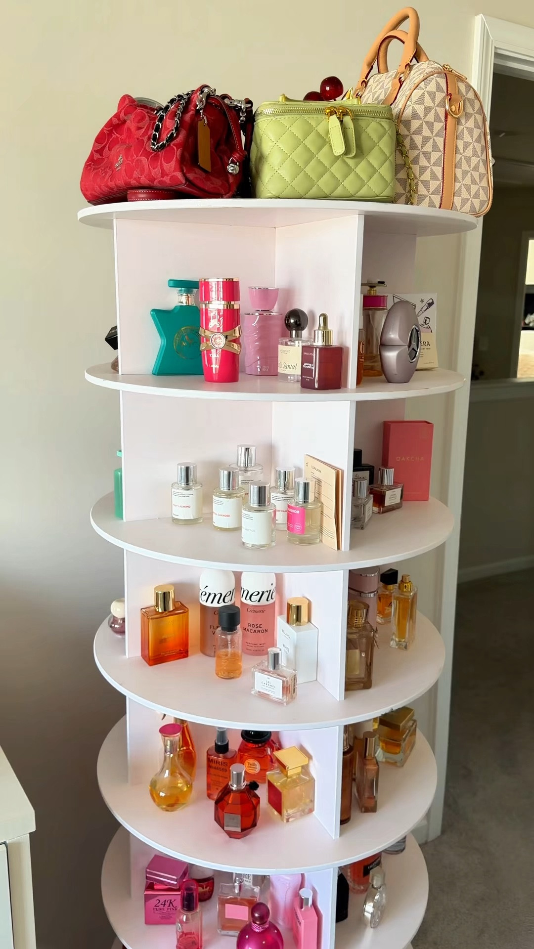 POV: this was supposed to be a shoe rack… but it became my perfume heaven 😍✨

This 360° rotating organizer holds SO much and spins so smooth I can actually see all my fragrances without digging through clutter. Functional + aesthetic = obsessed 💅🏽

If your collection is taking over like mine… you NEED this

#homeorganization #perfumecollection #organizedhome #homefinds #luxuryvibes #contentcreator #aesthetichome

#LTKBeauty #LTKHome #LTKselfcare