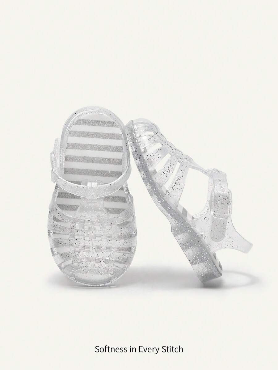 Cozy Pixies Fashionable Striped All-Match Jelly Soft Comfortable Cute Baby Sandals | SHEIN