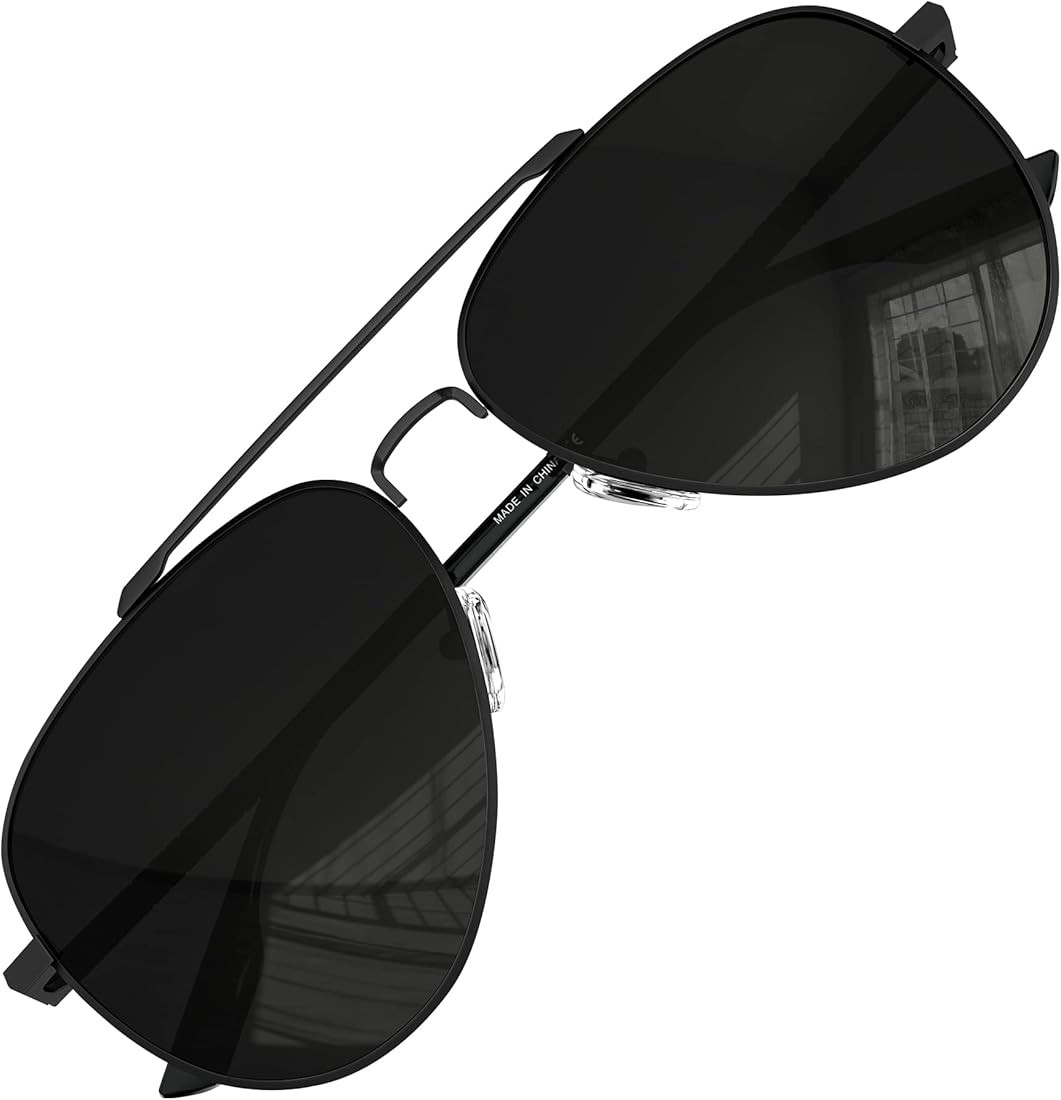 LUENX Aviator Sunglasses for Men Women Polarized - UV 400 Protection with case 60MM | Amazon (US)