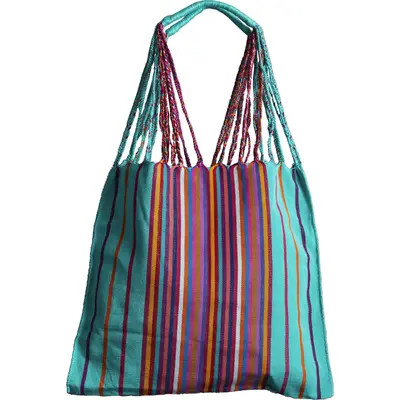 Verve Culture Chiapas Woven Hammock Market Bag in Aqua at Nordstrom | Nordstrom
