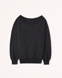 Off-The-Shoulder Tunic Crew Sweatshirt | Abercrombie & Fitch (US)