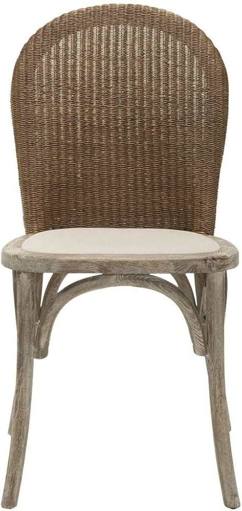 SAFAVIEH Mercer Collection Sharon Finish Taupe Side Chairs, Antique Oak, Set of 2 | Amazon (US)