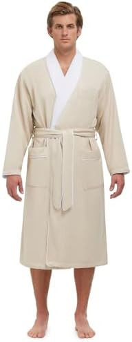 MONARCH Unisex Plush Lined Microfiber Bath Robe - Soft Shell with Polyester Lining, Resort-Grade ... | Amazon (US)
