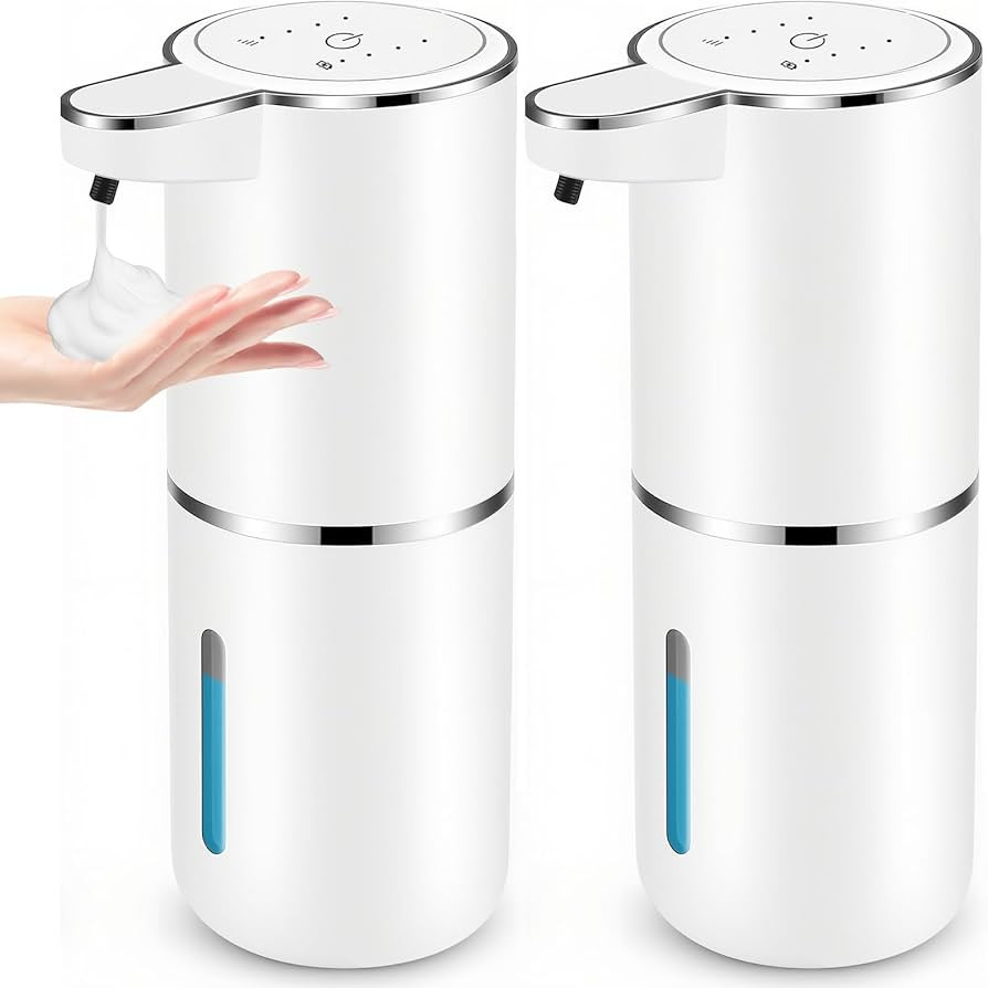 2 Pack Automatic Soap Dispensers,12.8oz/380ml USB Touchless Automatic Foaming Soap Dispenser,Rech... | Amazon (US)