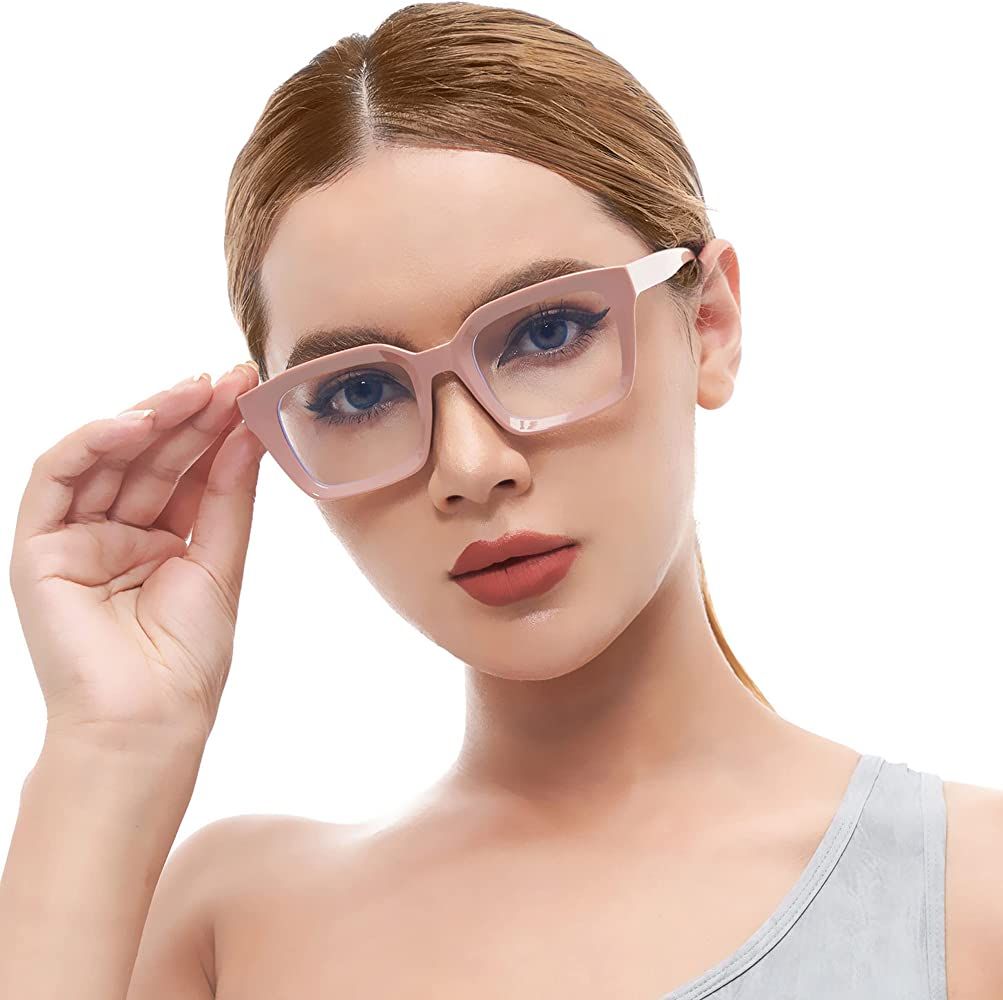 Rmerom Blue Light Glasses for Women Men Fashion Classic Square Eyewear Thick Non Prescription Gla... | Amazon (US)
