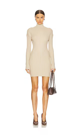 by Marianna Saro Mini Knit Dress in Oatmeal | Revolve Clothing (Global)