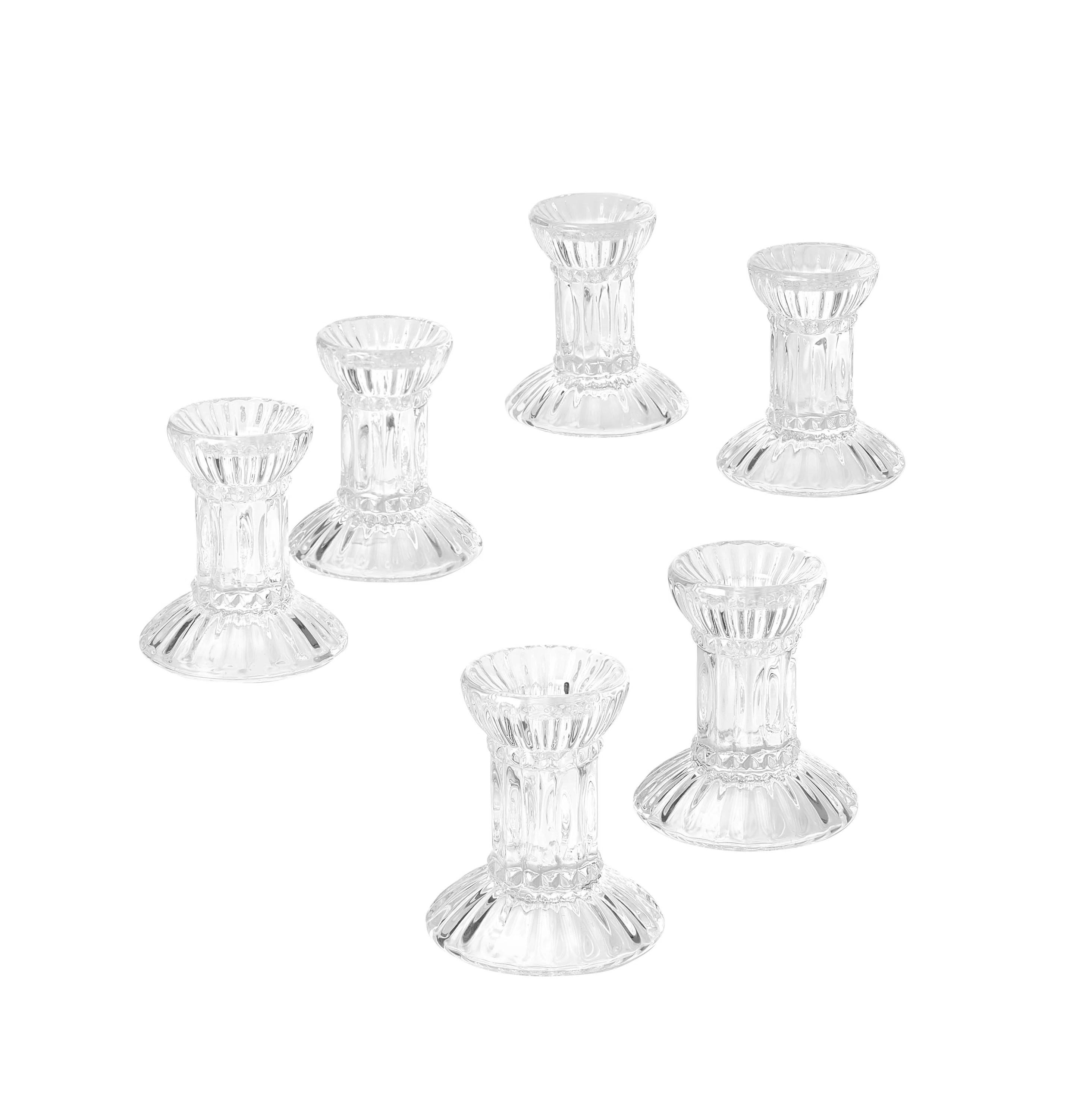 Red Barrel Studio® 6 Piece Glass Tabletop Candlestick Set & Reviews | Wayfair | Wayfair North America