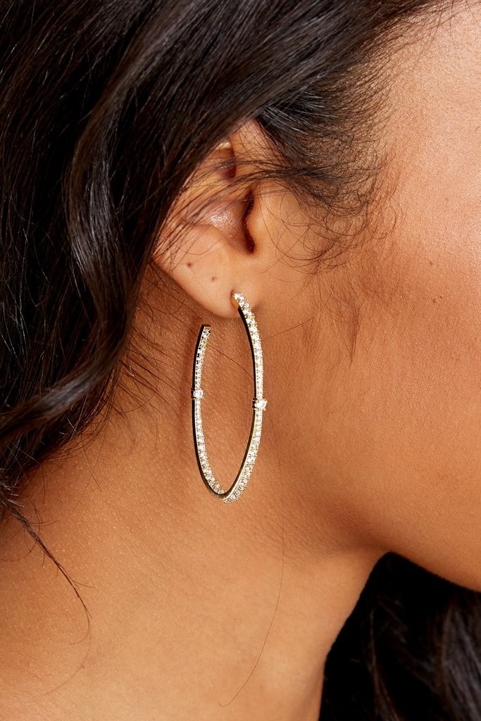 Roxy Gold Hoop Earrings | Red Dress 