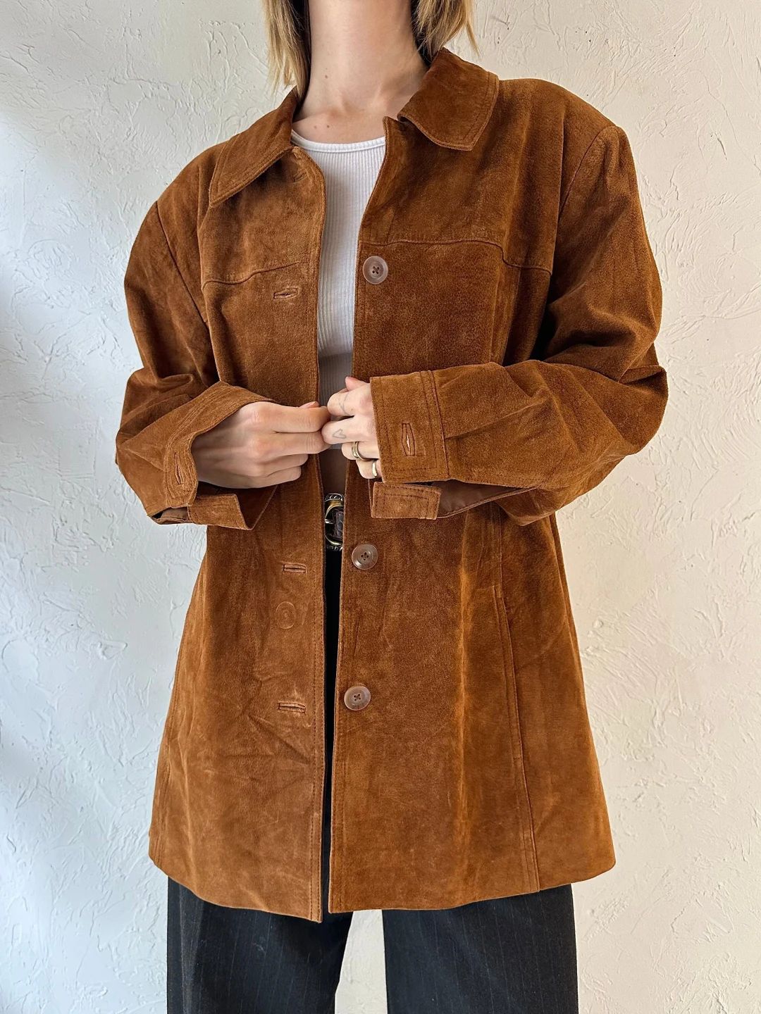 Y2K 'cherokee ' Brown Suede Leather Jacket / XL - Etsy | Etsy (US)