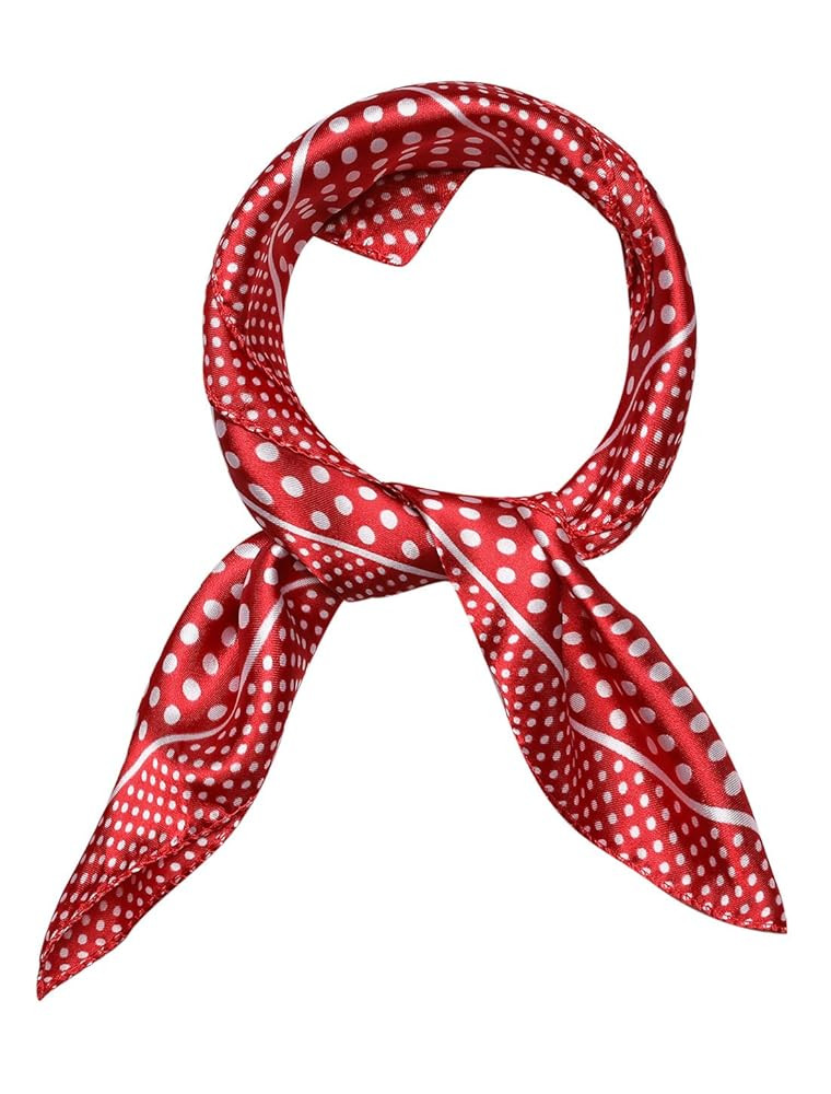 uxcell Women's Floral Leopard Polka Dots Striped Print Square Kerchief Neck Scarf Shawl | Amazon (US)