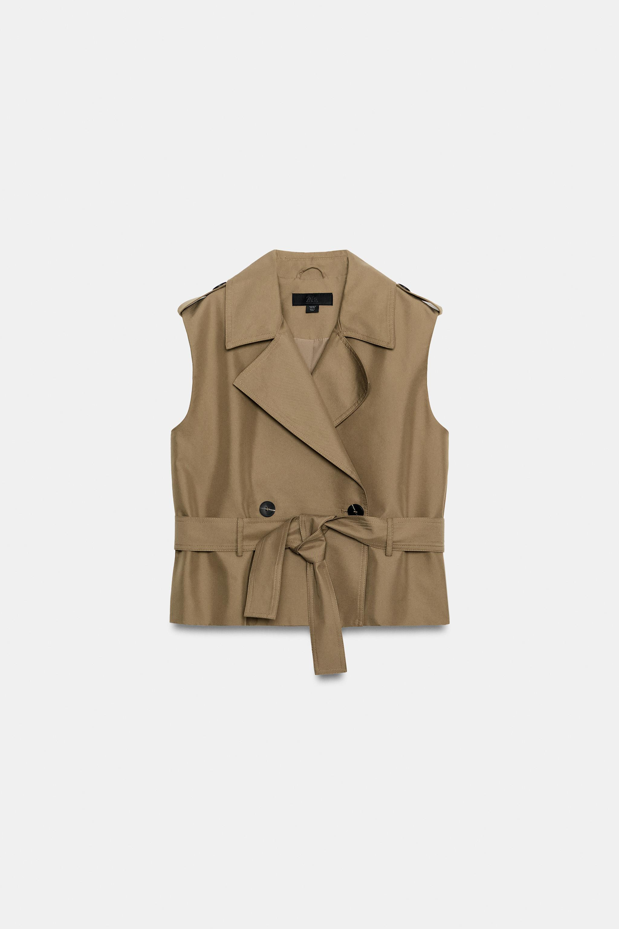 BELTED DOUBLE BREASTED VEST | Zara Canada
