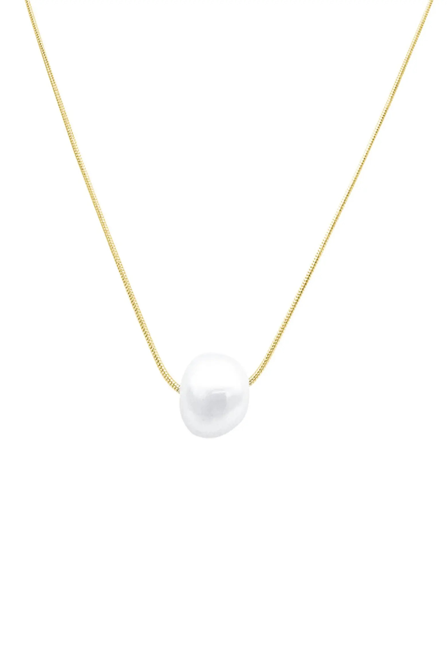 White Rhodium Plated 10mm Freshwater Pearl Pendant Necklace (Women) | Nordstromrack | Nordstrom Rack