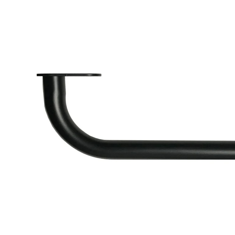 Mainstays 3/4" Diameter Matte Black Room Darkening Wrap Around Curtain Rod, 30"-84” - Walmart.c... | Walmart (US)