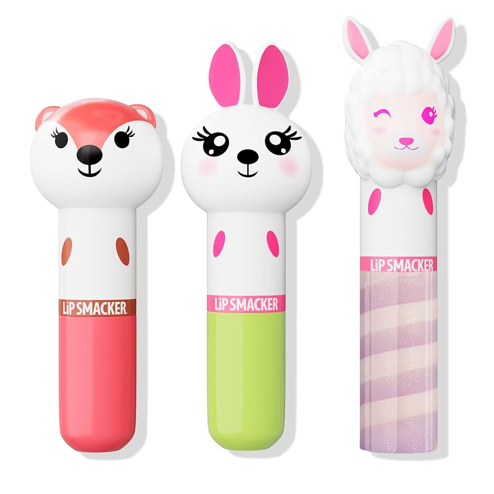 Lip Smacker Lippy Pals, Unicorn, Panda, Kitten, Lip balm for Kids - Foxy Apple, Hoppy Carrot Cake... | Amazon (US)