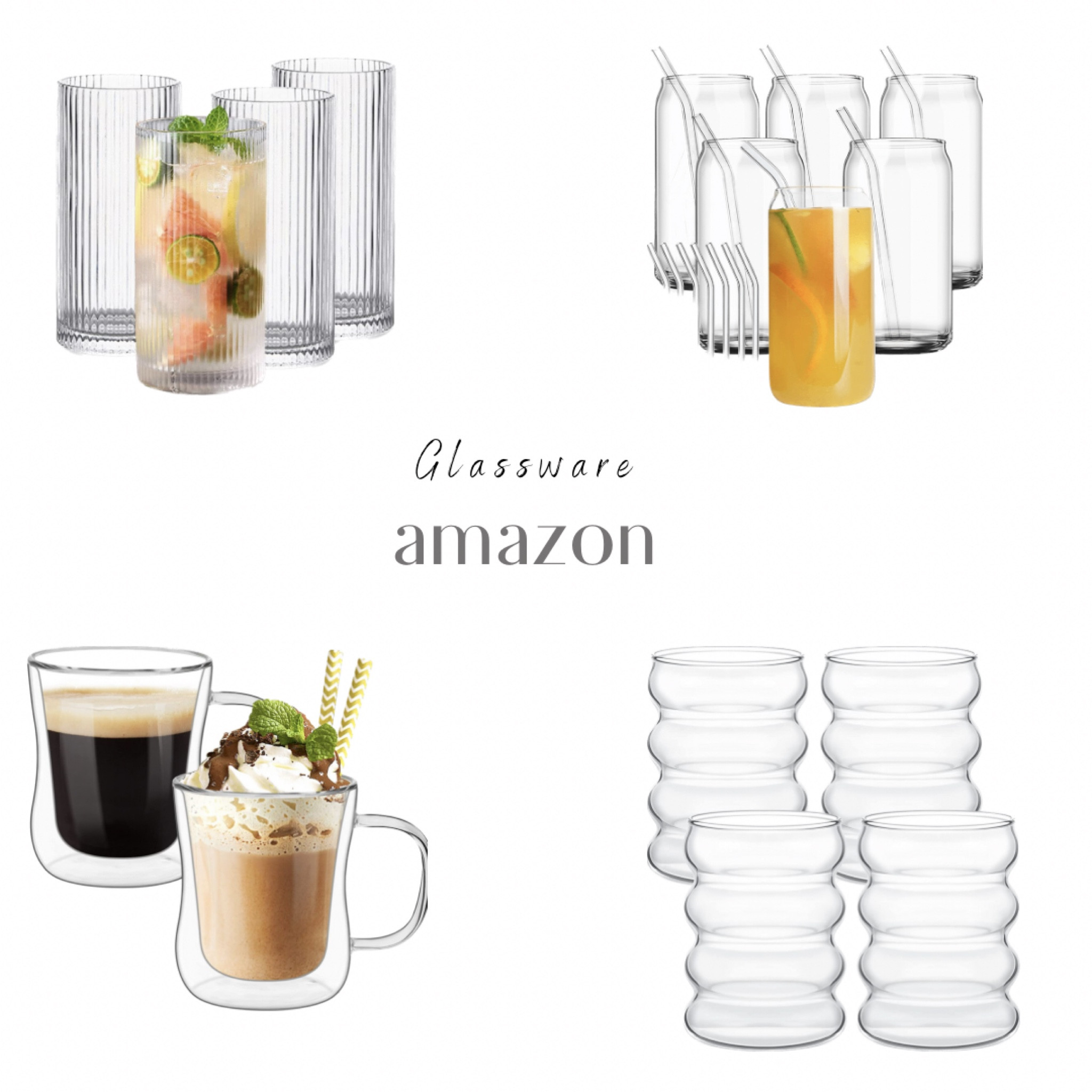 Drinking coffee, water, anything from an aesthetic glass just makes it that much tastier! #home #glassware #kitchenfinds 

#LTKGiftGuide #LTKunder50 #LTKhome