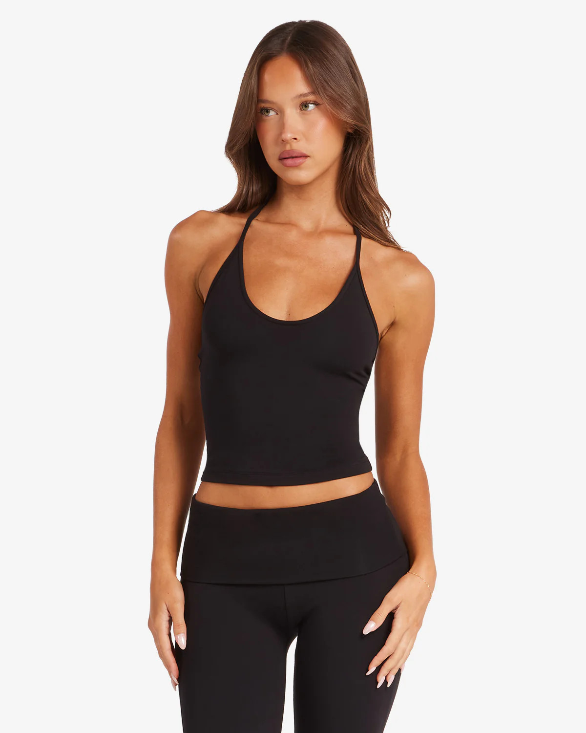 Halter Tie Tank | Black | Crop Shop Boutique US