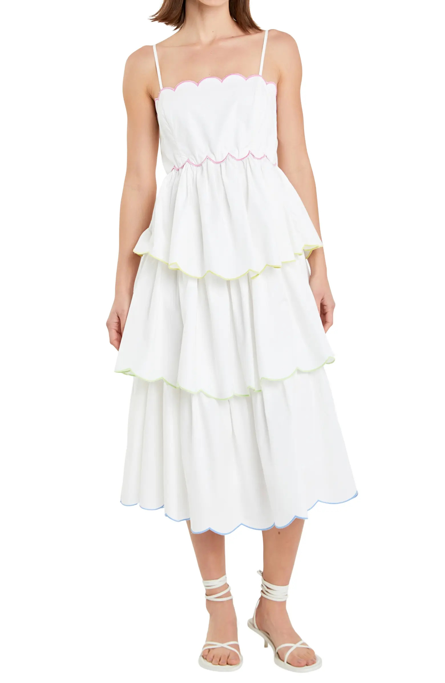 Scallop Sleeveless Sundress | Nordstrom