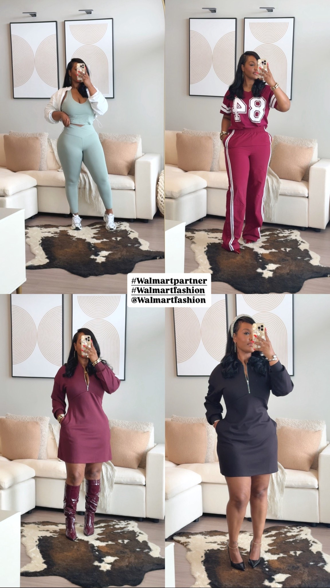 I’ve partnered with @walmartfashion to present these super cute, Finds🤩🤩@walmartfashion #walmartpartner #walmartfashion

Workout set- I’m wearing a size Medium in everything. Each piece is under $30.

Dresses- I’m wearing a size Small in the black dress and medium in the wine/grey dress. I pinned the back for a tighter fit per usual.

Tee and Track pants- I’m wearing a size Medium in both. The pants have an elastic waistband but do nothing stretch around the legs. I will exchange for a size Large
@walmartfashion, #walmartpartner, #walmartfashion

#LTKFindsUnder100 #LTKStyleTip #LTKPetite