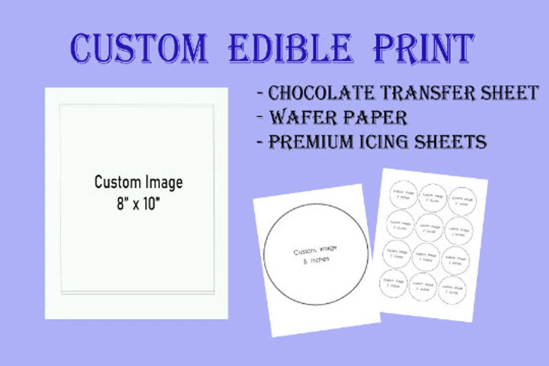Custom Icing Sheets, Cake and Cupcake Toppers, Cookies Topper, Wafer Paper - Etsy | Etsy (US)