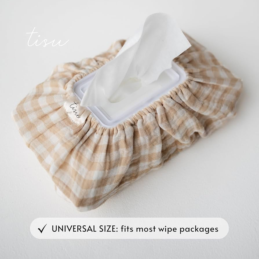 Baby Wipes Cover – Universal Size, One Size Fits All Wipes Packages | Muslin Cotton Tissue Cove... | Amazon (US)