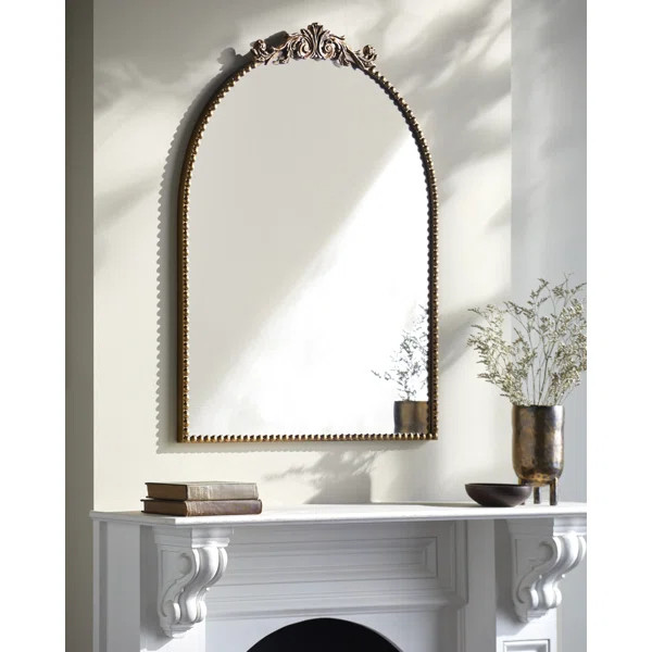 Anzlie Wrought Iron Arch Wall Mirror | Wayfair North America