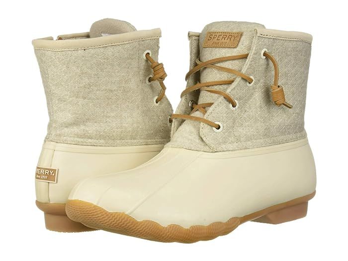 Sperry Saltwater Emboss Wool (Off-White) Women's Rain Boots | Zappos