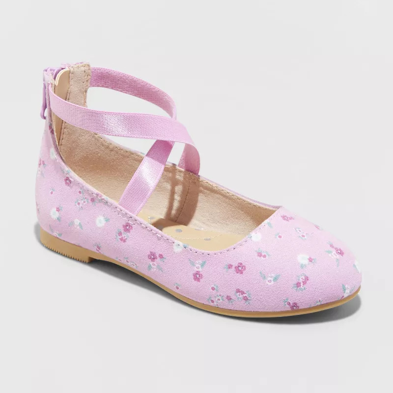 Toddler Girls' Trinity Slip-On Zipper Ballet Flats - Cat & Jack™ | Target